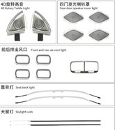 5Pcs Interior Ambient Light Kit for Benz GLE/GLS W167 2020-2025