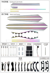 Car Ambient Light For Volkswagen Sagitar 2019-2022