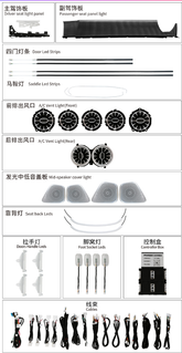 6Pcs Interior Ambient Light Kit for Benz CLA W118 2020-2023