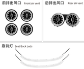 3Pcs Interior Ambient Light Kit for Benz G Class W464 2019-2025